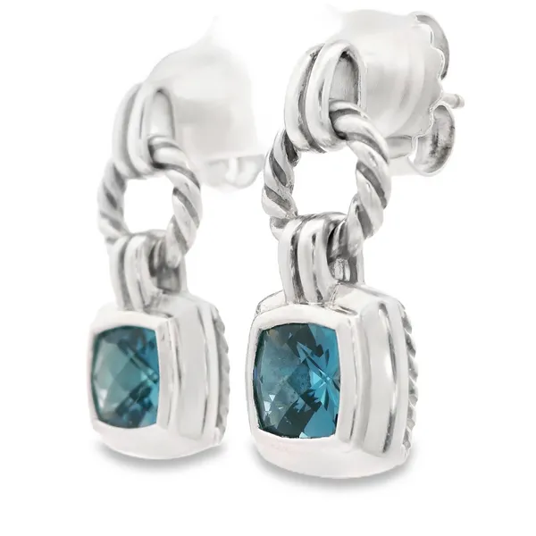 Sterling Silver Topaz Drop Earrings Image 2 Monarch Jewelry Winter Park, FL