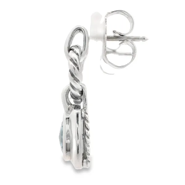 Sterling Silver Topaz Drop Earrings Image 3 Monarch Jewelry Winter Park, FL