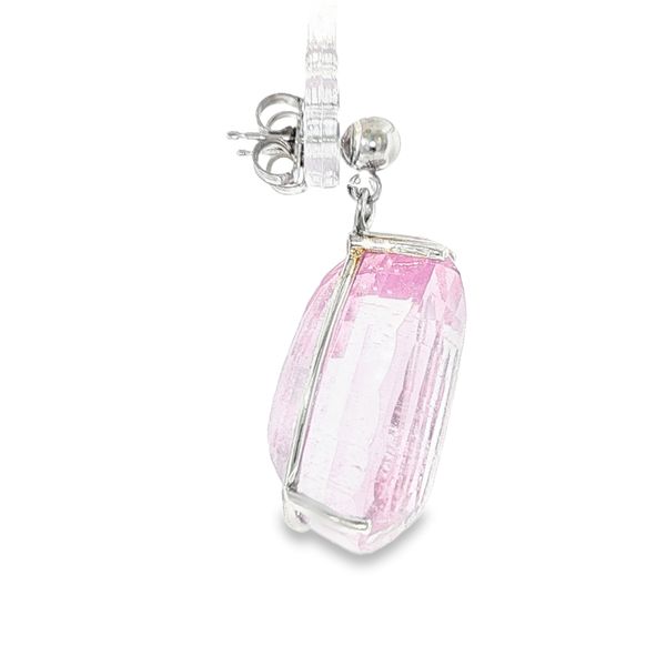 Pink Kunzite White Gold Earrings Image 3 Monarch Jewelry Winter Park, FL