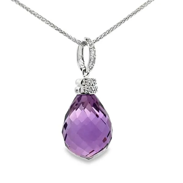 Briolette Amethyst Necklace 230-00445 Image 2 Monarch Jewelry Winter Park, FL