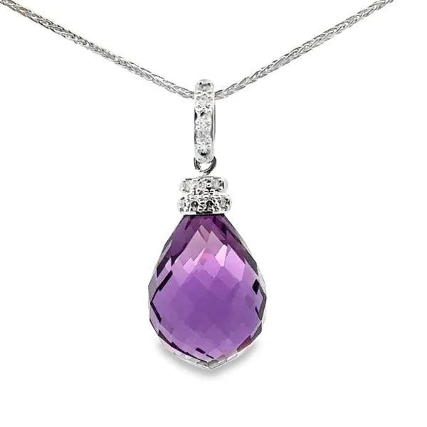 Briolette Amethyst Necklace 230-00445 Image 3 Monarch Jewelry Winter Park, FL