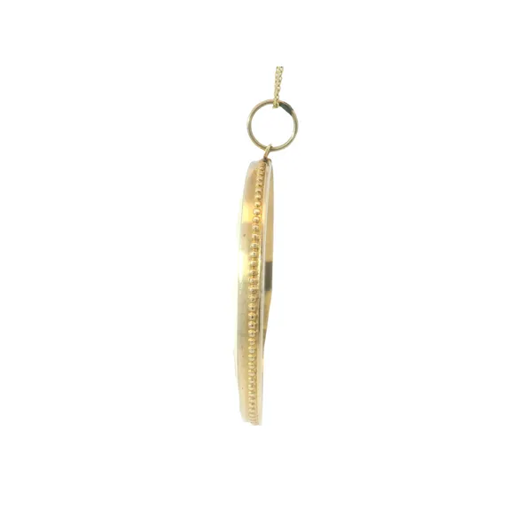 14K Yellow Gold Cameo Pendant with Young Girl Image 4 Monarch Jewelry Winter Park, FL