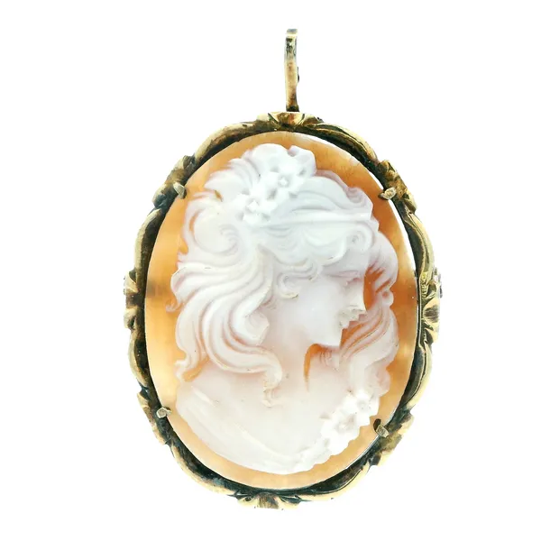 Yellow Gold Cameo Pendant and Brooch Monarch Jewelry Winter Park, FL