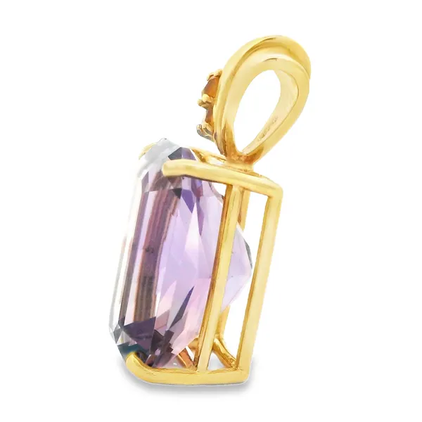 14K Yellow Gold Amethyst Drop Pendant Image 2 Monarch Jewelry Winter Park, FL