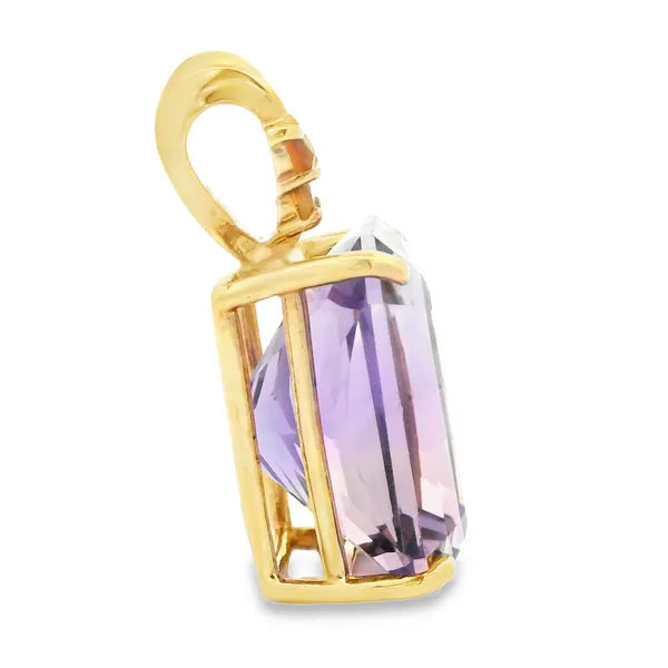 14K Yellow Gold Amethyst Drop Pendant Image 3 Monarch Jewelry Winter Park, FL