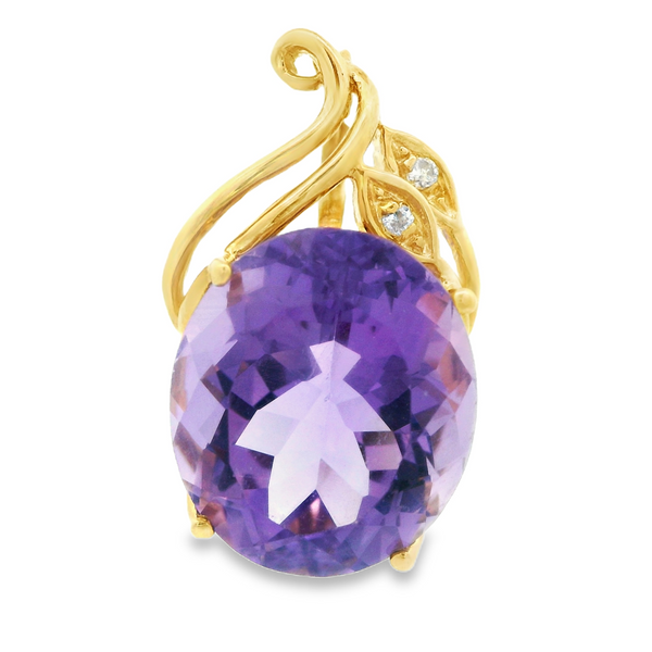 Oval Amethyst Drop Pendant Monarch Jewelry Winter Park, FL