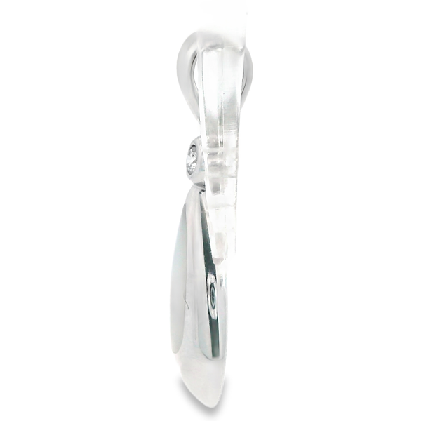 14K White Gold Mother of Pearl Pendant Image 3 Monarch Jewelry Winter Park, FL