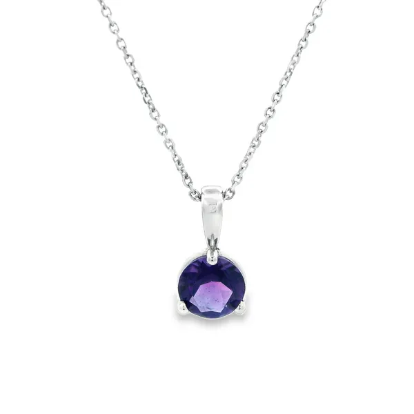 14K White Gold Amethyst Pendant Necklace Image 2 Monarch Jewelry Winter Park, FL