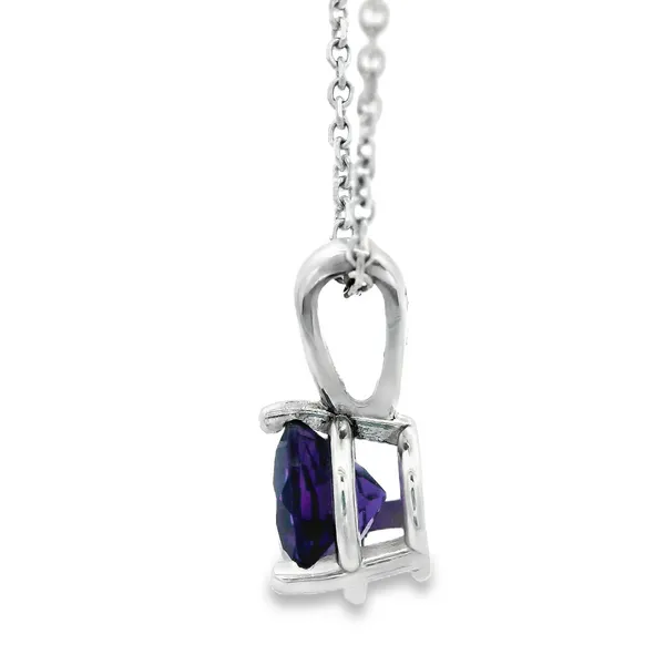 14K White Gold Amethyst Pendant Necklace Image 3 Monarch Jewelry Winter Park, FL