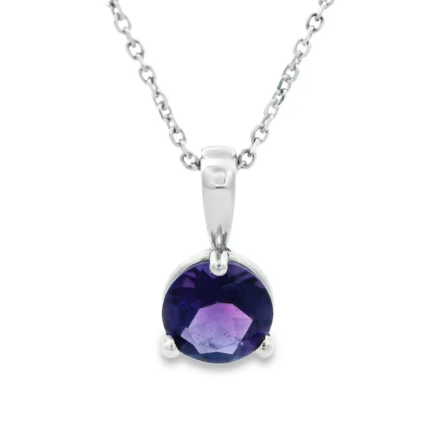 14K White Gold Amethyst Pendant Necklace Monarch Jewelry Winter Park, FL