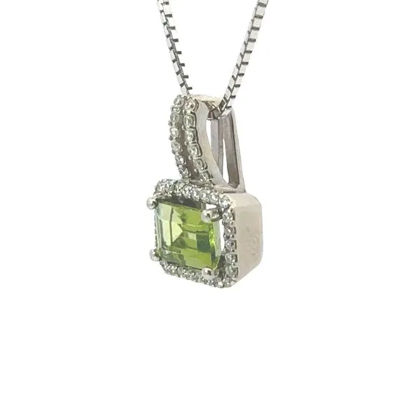 14KW  Peridot and Diamond Necklace 235-00366 Image 2 Monarch Jewelry Winter Park, FL