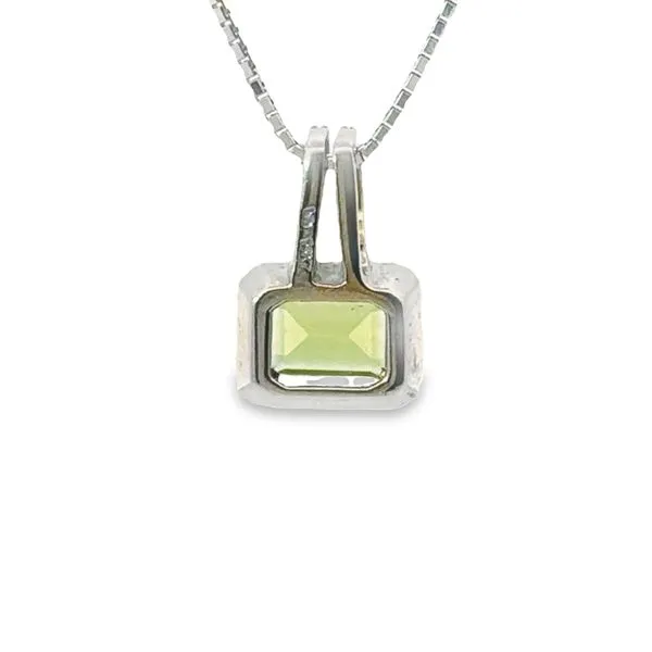 14KW  Peridot and Diamond Necklace 235-00366 Image 3 Monarch Jewelry Winter Park, FL
