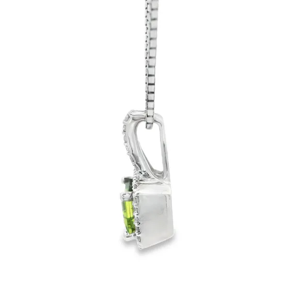 14KW  Peridot and Diamond Necklace 235-00366 Image 3 Monarch Jewelry Winter Park, FL