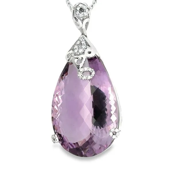 18KW Roberto Coin Amethyst Necklace 235-00368 Image 4 Monarch Jewelry Winter Park, FL