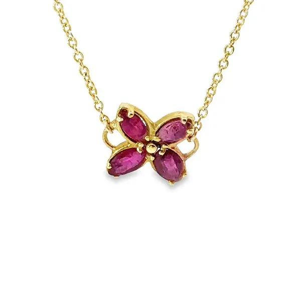 14Karat Yellow Gold Ruby Necklace 235-00372 Image 3 Monarch Jewelry Winter Park, FL
