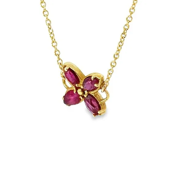 14Karat Yellow Gold Ruby Necklace 235-00372 Monarch Jewelry Winter Park, FL
