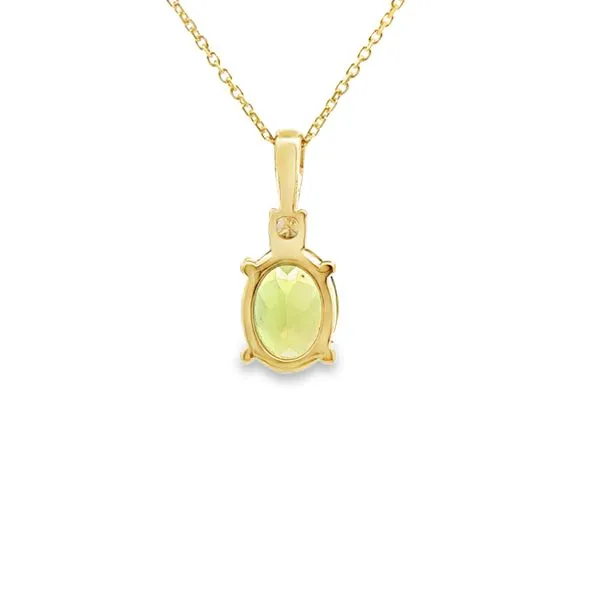 Peridot Diamond Yellow Gold Pendant Image 2 Monarch Jewelry Winter Park, FL