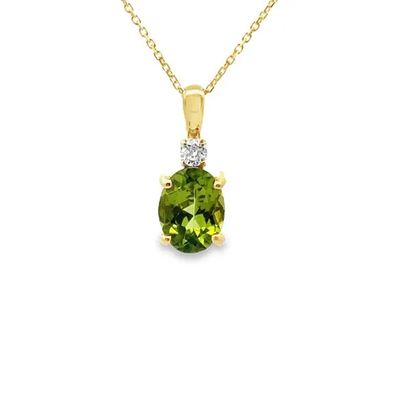 Peridot Diamond Yellow Gold Pendant Monarch Jewelry Winter Park, FL