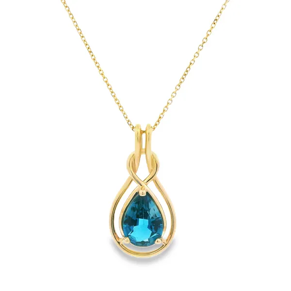 Pear London Blue Topaz Necklace Image 2 Monarch Jewelry Winter Park, FL
