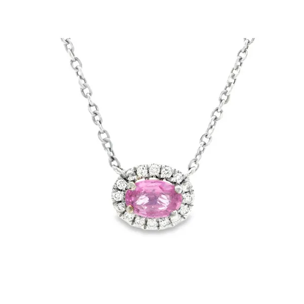 Pink Sapphire and Diamond Station Necklace Monarch Jewelry Winter Park, FL