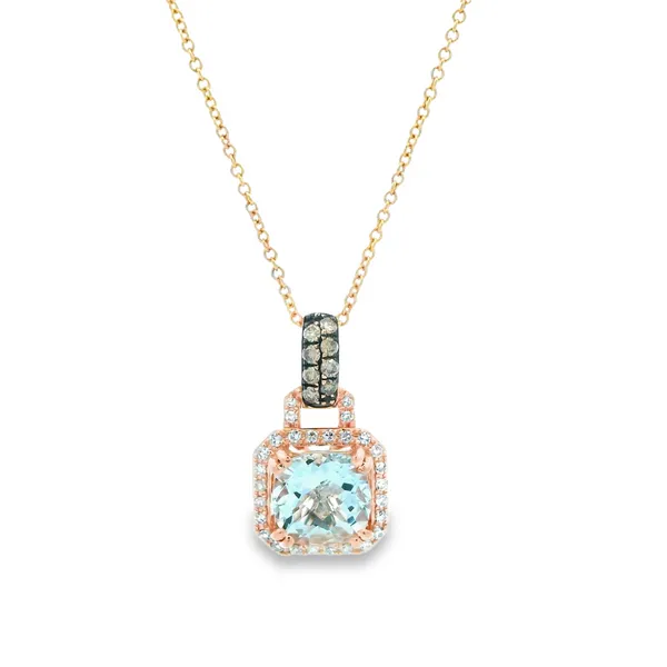 EFFY Aquamarine and Diamond Necklace Image 2 Monarch Jewelry Winter Park, FL
