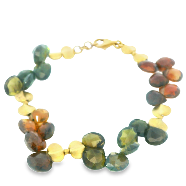 18KY Tourmaline Briolette bracelet 240-00161 Image 3 Monarch Jewelry Winter Park, FL