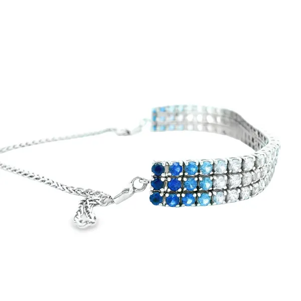 Levian Denim Ombre Sapphire Bolo Bracelet Image 3 Monarch Jewelry Winter Park, FL