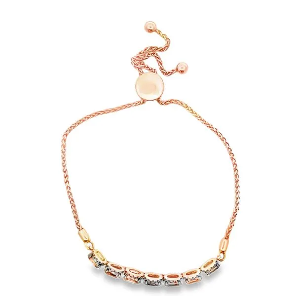 14Karat Rose Gold Morganite and Diamond Bracelet Image 5 Monarch Jewelry Winter Park, FL