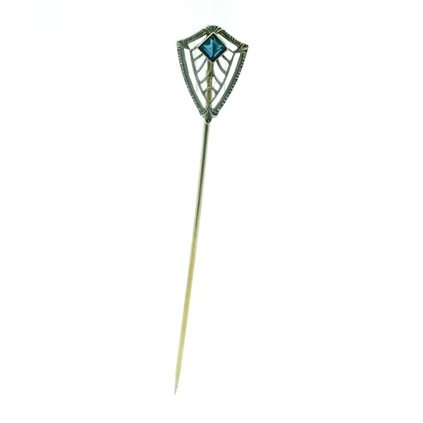18K White Gold and 10K Yellow Gold Victorian Sapphire Hat Pin Monarch Jewelry Winter Park, FL