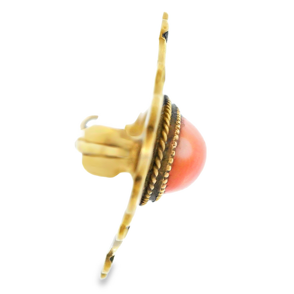 14K Yellow Gold Matte' Colored Stone Pin Image 4 Monarch Jewelry Winter Park, FL