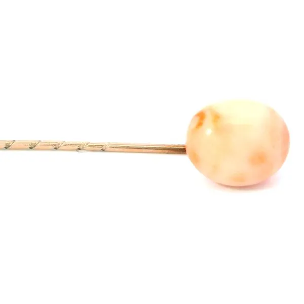 14K Yellow Gold Victorian Coral Pin Image 2 Monarch Jewelry Winter Park, FL