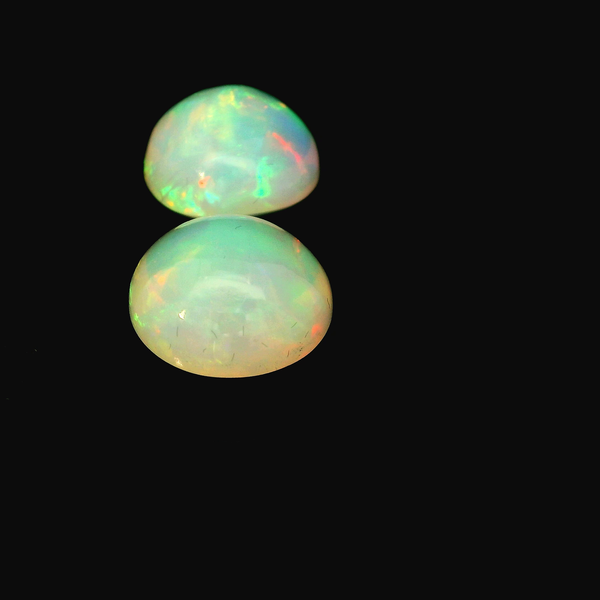 Pair of Round Shape Natural Opals, 7.29 carat total weight 291-00053 Image 3 Monarch Jewelry Winter Park, FL