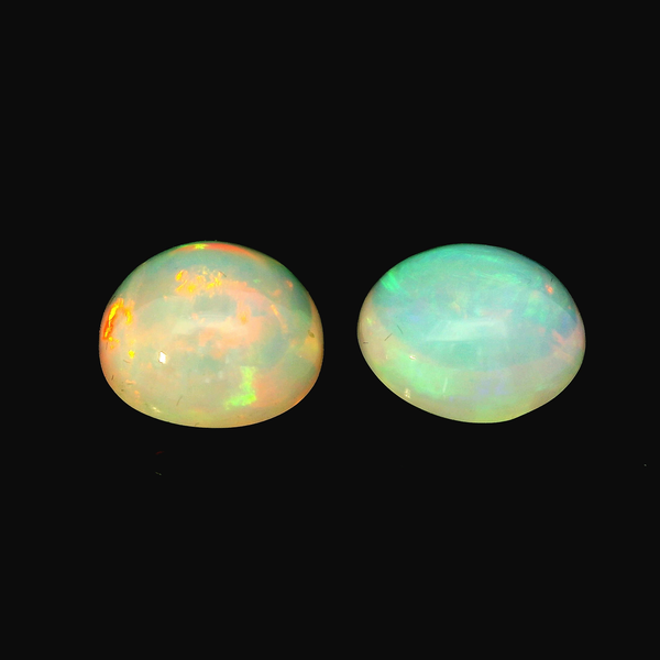 Pair of Round Shape Natural Opals, 7.29 carat total weight 291-00053 Image 4 Monarch Jewelry Winter Park, FL