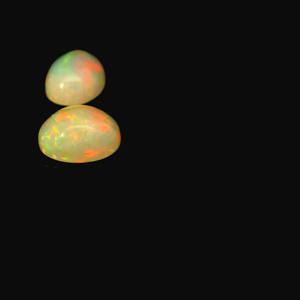 Matched Pair of Oval Shape Natural Opals 1.42ct each, 2.85ctw 292-00078 Image 3 Monarch Jewelry Winter Park, FL