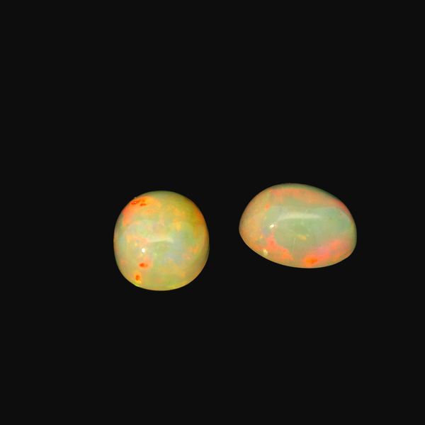 Matched Pair of Oval Shape Natural Opals 1.42ct each, 2.85ctw 292-00078 Monarch Jewelry Winter Park, FL