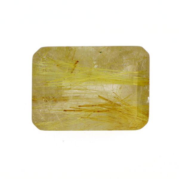 Rutilated Quartz Emerald Cut Loose Gemstone Monarch Jewelry Winter Park, FL