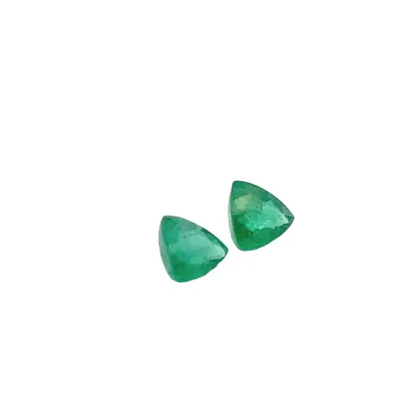Pair of Matched Trillion Shape Natural Emeralds 0.52ct each, 1.04ctw 297-00003 Image 3 Monarch Jewelry Winter Park, FL
