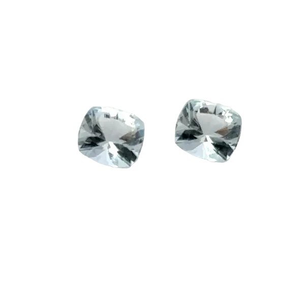 Pair of Aquamarine Cushion Loose Gemstones Image 4 Monarch Jewelry Winter Park, FL