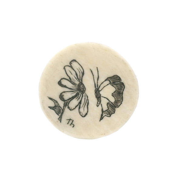 Natural Bone Scrimshaw Loose Gemstone Monarch Jewelry Winter Park, FL