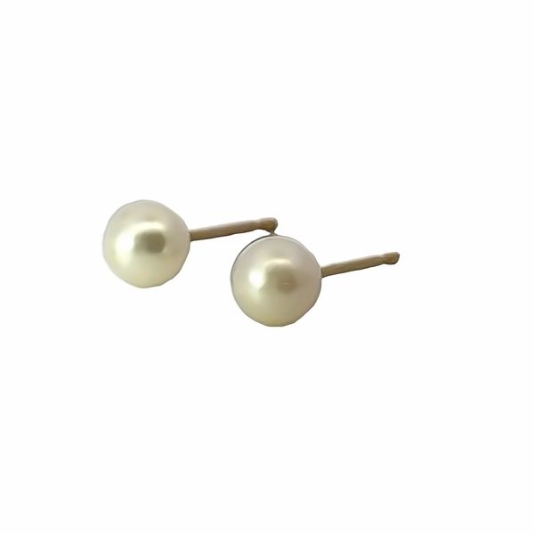 14KY 5mm Akoya Pearl Earrings 310-00135 Image 2 Monarch Jewelry Winter Park, FL