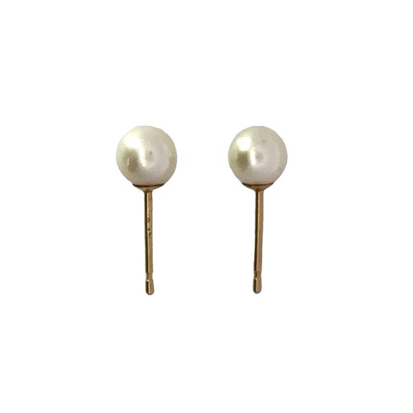 14KY 5mm Akoya Pearl Earrings 310-00135 Image 3 Monarch Jewelry Winter Park, FL