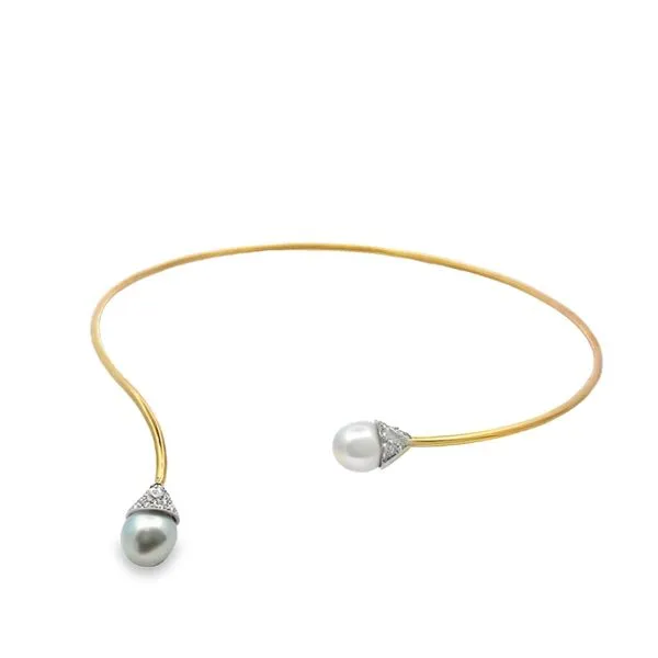 14Karat Pearl and Diamond Neck Cuff 325-00207 Monarch Jewelry Winter Park, FL