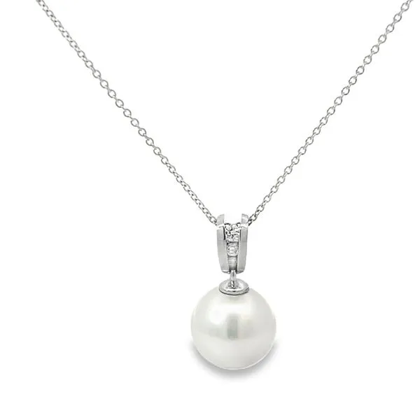 White Gold Pearl Drop Necklace Monarch Jewelry Winter Park, FL