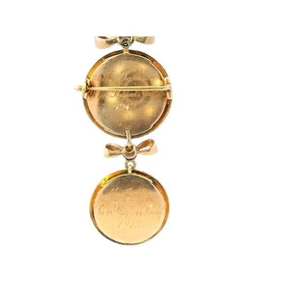 14Karat Ros© Gold Victorian Enamel Pearl Pin Image 4 Monarch Jewelry Winter Park, FL