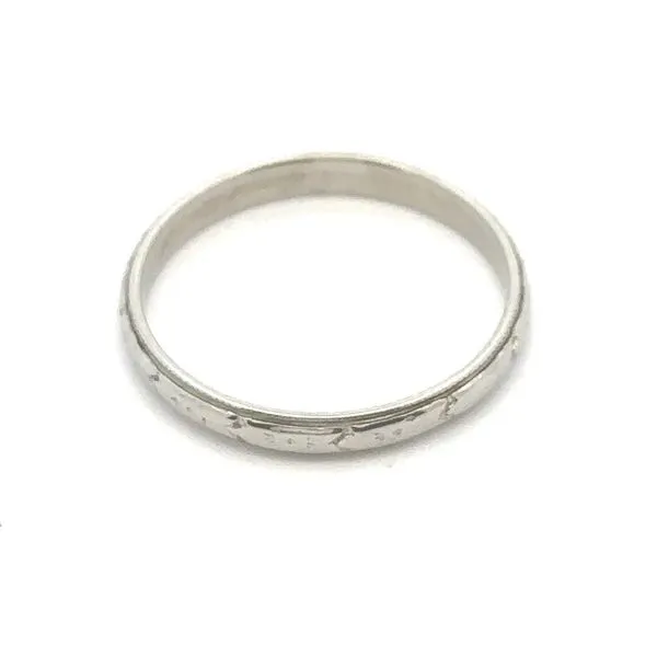 Women's Estate Art Deco Engraved Gold Wedding Band Image 2 Monarch Jewelry Winter Park, FL