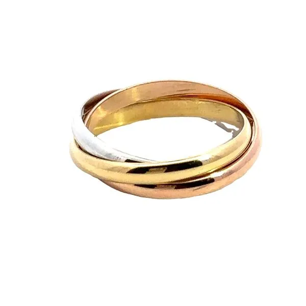 18 Karat White, Yellow, and Rose Gold Cartier Trinity Ring 400-00102 Monarch Jewelry Winter Park, FL