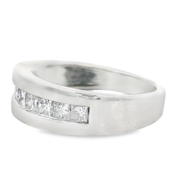 14K White Gold Men's Anniversary Band Image 2 Monarch Jewelry Winter Park, FL