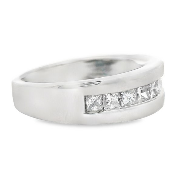 14K White Gold Men's Anniversary Band Image 3 Monarch Jewelry Winter Park, FL
