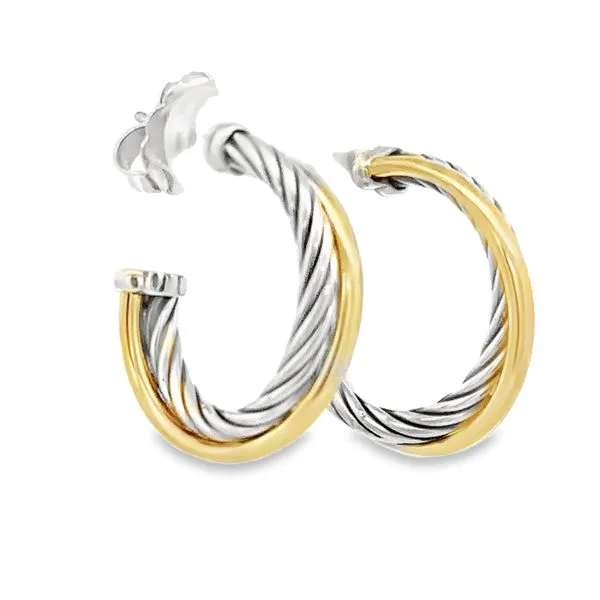 David Yurman Crossover Hoops 425-01308 Image 3 Monarch Jewelry Winter Park, FL