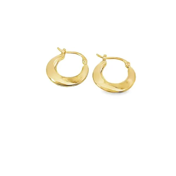 14K Yellow Gold Small Polished Hoop Earrings Monarch Jewelry Winter Park, FL